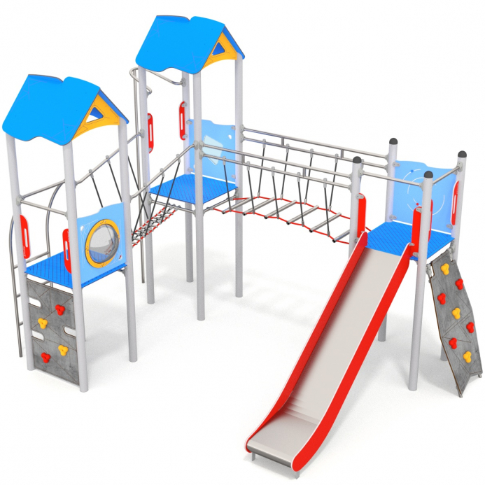 Dupla torony kötél hidakkal