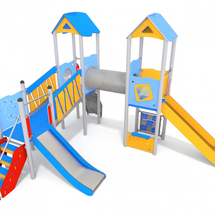 Dupla torony bástyával ferde híddal és alagúttal