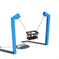 FÉM oszlopos mini hinta babahintával