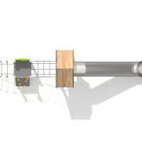 Dzsungel torony cső csúszdával és bástya ferde híddal
