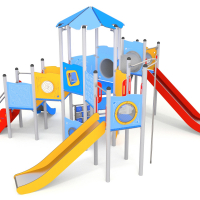 HEXAGON torony három bástyával és dupla csúszdával