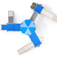 HEXAGON torony három bástyával és dupla csúszdával