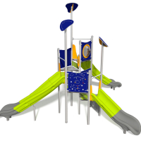 INOX iker bástyák három csúszdával