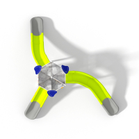 INOX iker bástyák három csúszdával