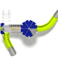 INOX óriás HEXAGON torony bástyával