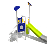 Inox Ikerbástya lépcsővel