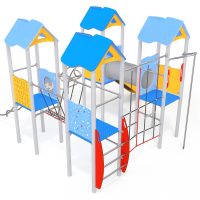 Négy tornyú vár alagúttal kötél híddal óriás mászókával