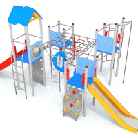 Torony 3 bástyával és óriás kötélhálókkal