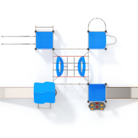Torony 3 bástyával és óriás kötélhálókkal