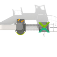 Torony bástyával alagúttal összekötve