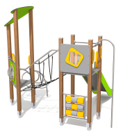 Torony bástyával ferde kötél híddal