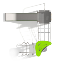 Torony bástyával ferde kötél híddal