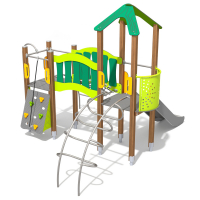 Torony bástyával íves híddal