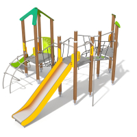 Torony dupla Bástyával íves hidakkal és dupla csúszdával