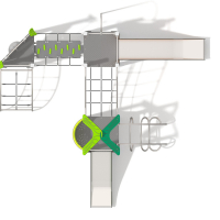 Torony dupla Bástyával íves hidakkal és dupla csúszdával