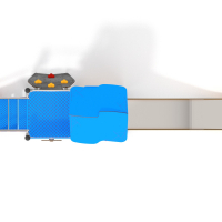 Torony iker bástyával és eladó pulttal