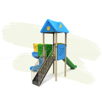 Fém classic torony egy sima és egy spirál csúszdával