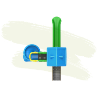 Fém classic torony egy sima és egy spirál csúszdával