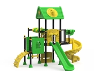 Fém lajhármászós torony spirál és sima csúszdával