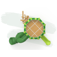 Erdő torony cső csúszdával