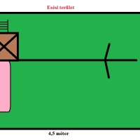 Kis játszótér nádtetővel és egy 2x2 es homokozóval