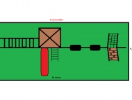 Óriás torony, óriás mászófallal lajhármászóval