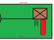 Homokozós nagy torony nádfedéllel  homokozó fedélel