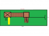 Nagytorony bástyával, mászófallal, láncos híddal