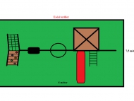 Óriás torony fa tetővel - Óriás mászófallal, mászóhálóval, fészekhintával - Kicsi rúd túllógással és plusz 1 játékkal