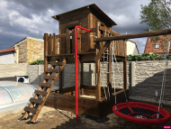 MADÁRLES ERKÉLLYEL ÓRIÁS PLUS-os homokozóval