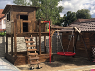 MADÁRLES ERKÉLLYEL ÓRIÁS PLUS-os homokozóval