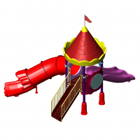 Kastély cső csúszdával