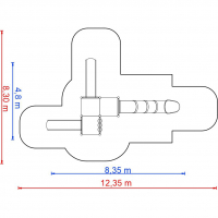 Több emeletű torony 3 csúszdával