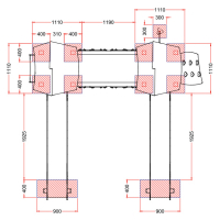 4 tornyú vár 2 híddal 2 alagúttal