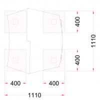 Babaház fém lábakkal