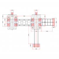 Dupla tornyú csúszdás kisház lábakon