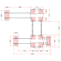 Dupla tornyú vár ferde híddal 2 csúszdával
