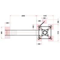Fém torony tűzoltó csővel