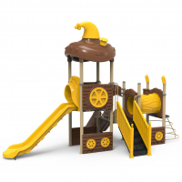 3 csúszdás lokomotív