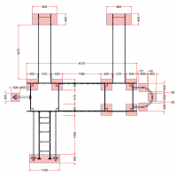Középkori vár dupla csúszdával íves kötél mászókával