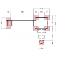 Luxus bástya íves mászófallal rozsdamentes acélból