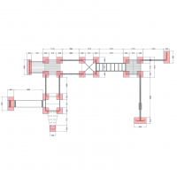 Luxus vár kötél hálóval és hintával