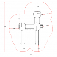 Négy tornyú vár fix híddal