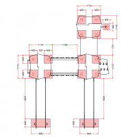 Négy tornyú vár fix híddal