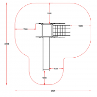 Panda csúszda rozsdamentes fém vázzal