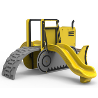 Buldózer kicsiknek paddal dupla csúszdával