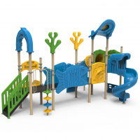 Dupla bástya sima cső és spirál csúszdával