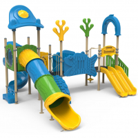 Dupla bástya sima cső és spirál csúszdával