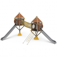 Dupla madárfészek kötélhíddal