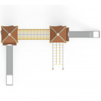 Dupla madárfészek kötélhíddal